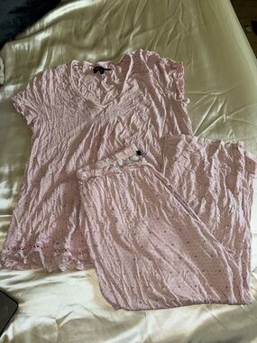 Ellen Tracy Light Pink Short-Sleeve Pajama Set